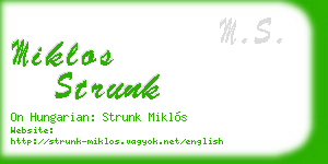 miklos strunk business card
